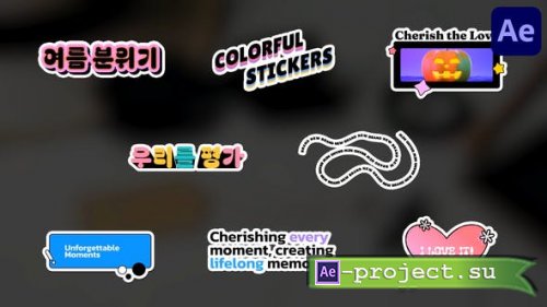 Videohive - Colorful Stickers for After Effects - 47602739 - Project for After Effects