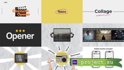 Videohive - Cinema Collage Opener - 47625764 - Project for After Effects