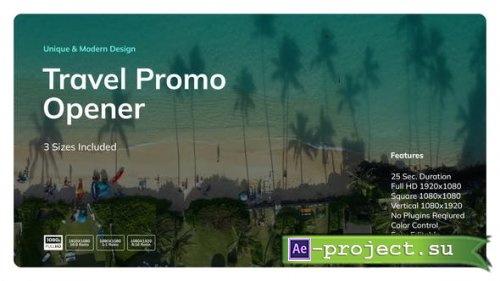 Videohive - Travel Promo Opener - 47584489 - Project for After Effects