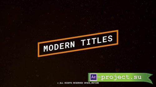 Videohive - Modern Titles _AE - 47685506 - Project for After Effects