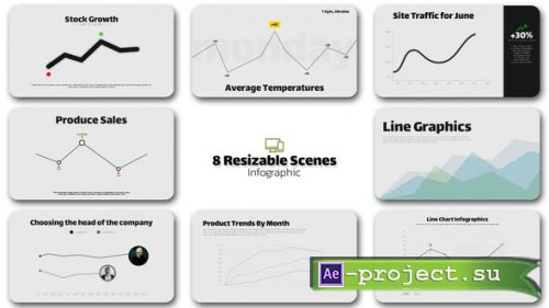 Videohive - Infographic - Line Graphs / AE - 47691303 - Project for After Effects