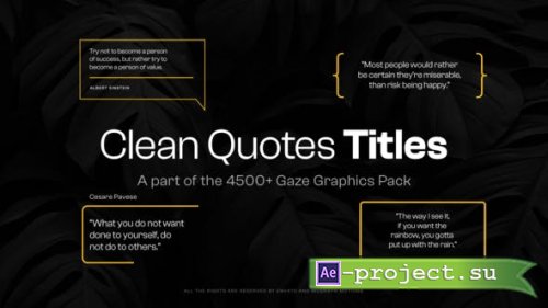 Videohive - Clean Quotes Text Titles II - 47661295 - Project for After Effects
