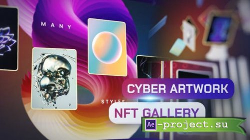 Videohive - Cyber Artwork NFT Gallery - 47699582 - Project for After Effects