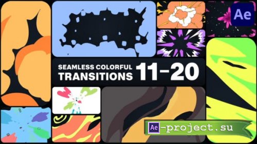 Videohive - Seamless Colorful Transitions for After Effects - 47674906 - Project for After Effects
