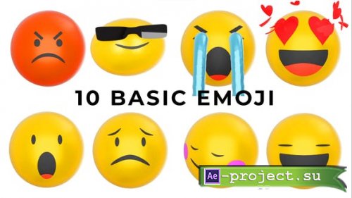 Videohive - 10 Basic Emoji - 47721631 - Project for After Effects