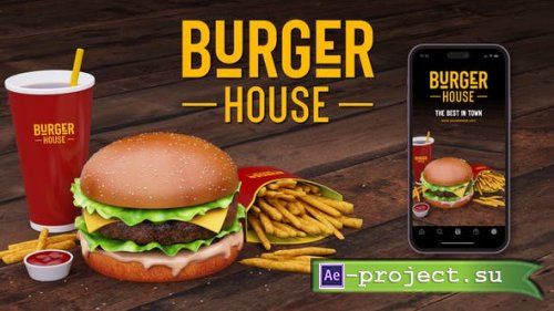 Videohive - Burger House Logo Reveal - 46354792 - Project for After Effects