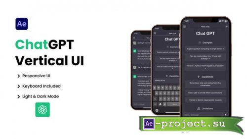 Videohive - ChatGPT AI Chatbot Vertical UI - 47068592 - Project for After Effects