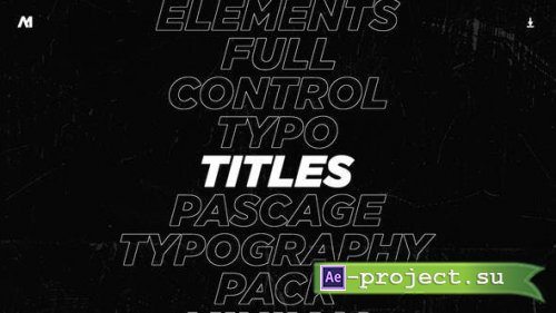 Videohive - Typography Titles 2.0 | After Effects - 47742939 - Project for After Effects