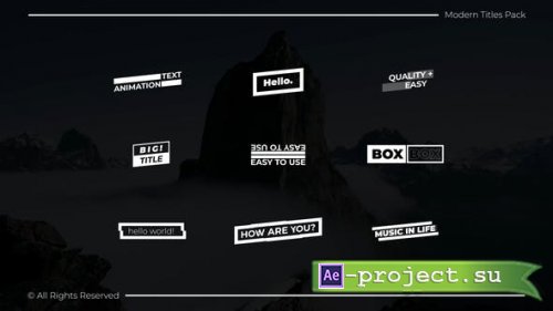Videohive - Modern Titles Pack | After Effects - 47800421 - Project for After Effects