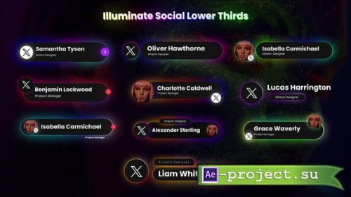 Videohive - Illuminate Social Lower Thirds - 47824281 - Project for After Effects