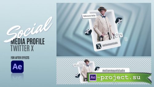 Videohive - Social Media Profile - Twitter X - 47982953 - Project for After Effects