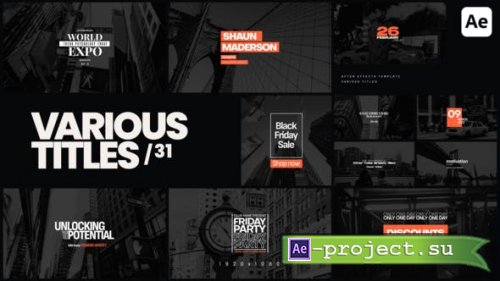 Videohive - Various Titles 31 - 47888267 - Project for After Effects