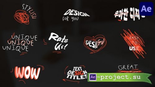 Videohive - Cartoon Text Design Titles | After Effects - 47963834 - Project for After Effects