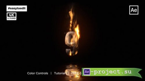 Videohive - Fire Countdown - 48007834 - Project for After Effects