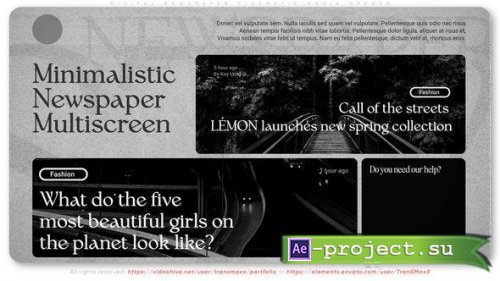 Videohive - Digital Newspaper Cinematic Media Opener - 47997932 - Project for After Effects