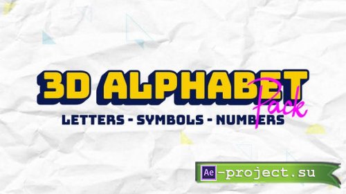 Videohive - 3D Alphabet Letters - 48035151 - Project for After Effects