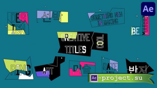 Videohive - Creative Shape Titles for After Effects - 48047159 - Project for After Effects