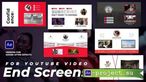 Videohive - End Screens for Youtube Video - 47853279 - Project for After Effects
