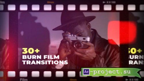 Videohive - Film Burn Transitions - 48059329 - Project for After Effects