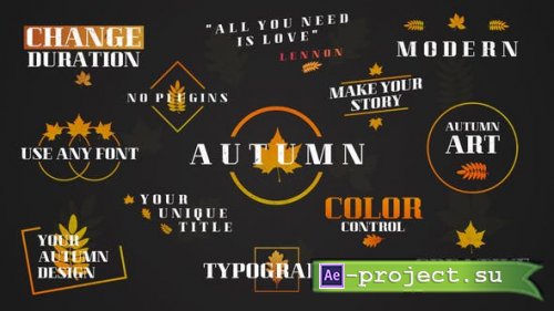 Videohive - Autumn Leaves Titles - 48107402 - Project for After Effects