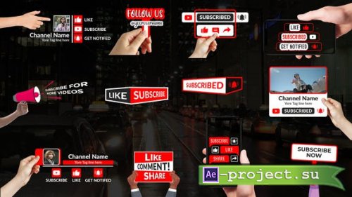Videohive - Hand Holding Subscribe Titles - 48133251 - Project for After Effects