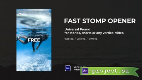 Videohive - Fast Stomp Opener - Vertical for Stories - 48163345 - Project for After Effects