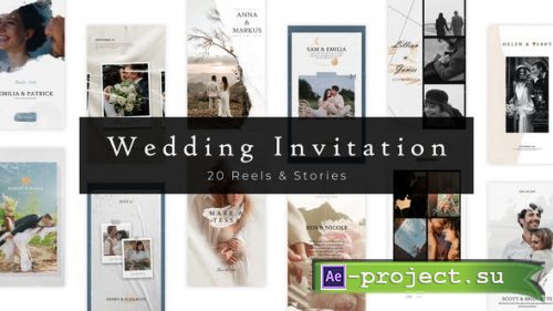 Videohive - 20 Elegant Wedding Invitation Reels and Stories - 48199130 - Project for After Effects