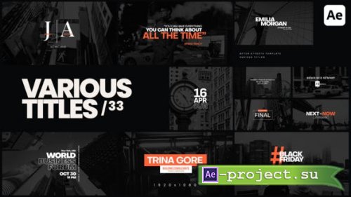 Videohive - Various Titles 33 - 47888497 - Project for After Effects