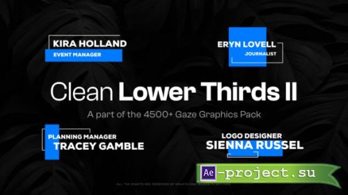 Videohive - 20 Clean Lower Thirds II - 48108450 - Project for After Effects
