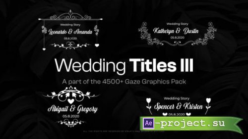 Videohive - 20 Wedding Titles III - 48108344 - Project for After Effects
