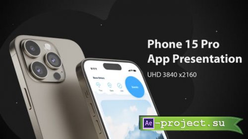 Videohive - Phone 15 Pro App Presentation Mockup - 48294247 - Project for After Effects