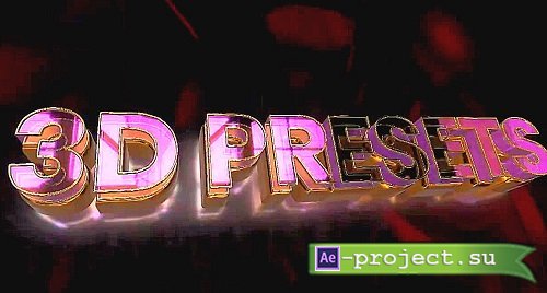 3D Animation Presets 1778256 - After Effects Presets