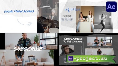 Videohive - Torn Social Media Endscreens for After Effects - 48395865 - Project for After Effects