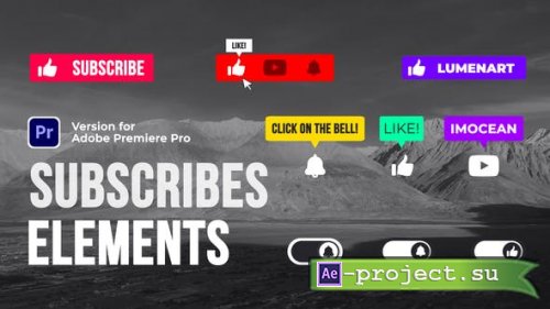 Videohive - Subscribe Elements - 48378711 - Project for After Effects