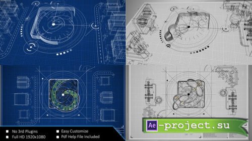 Videohive - Digital Blueprint Reveal Logo - 27111067 - Project for After Effects