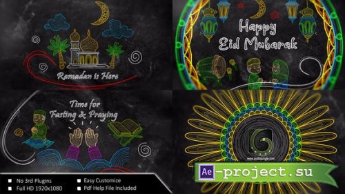Videohive - Ramadan Mubarak Doodle Greetings - 26442655 - Project for After Effects