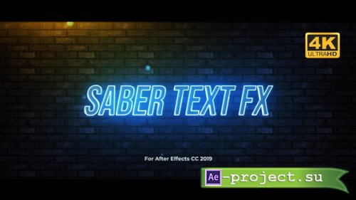 Videohive - Saber - Text Effects - 27469607 - Project for After Effects