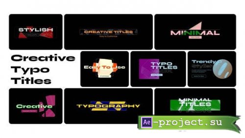 Videohive - Creative Typo Titles - 48505151 - Project for After Effects