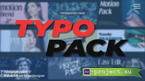 Videohive - Typography Pack - 48549979 - Project for After Effects