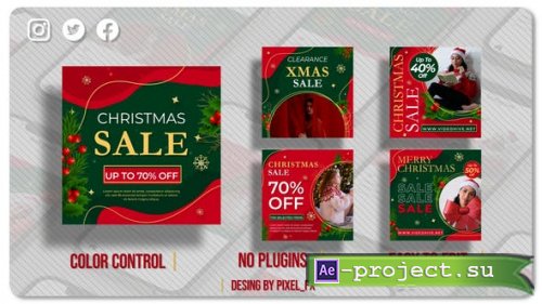 Videohive - Christmas Sale Posts V1 - 48600612 - Project for After Effects