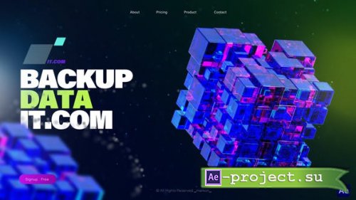 Videohive - 3D Modern Glass Colorful Cube IT Opene - 48594698 - Project for After Effects