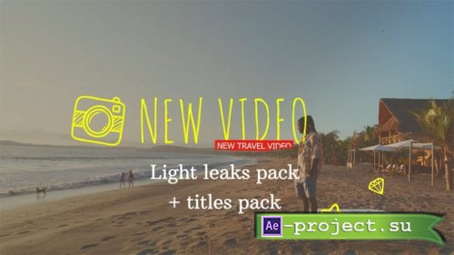 Videohive - 32 Light Leaks and titles pack - 48660874 - Project for After Effects