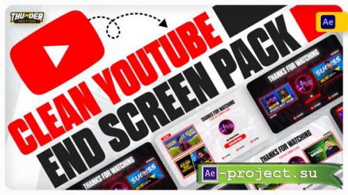 Videohive - Clean YouTube End Screen Pack - 48761382 - Project for After Effects