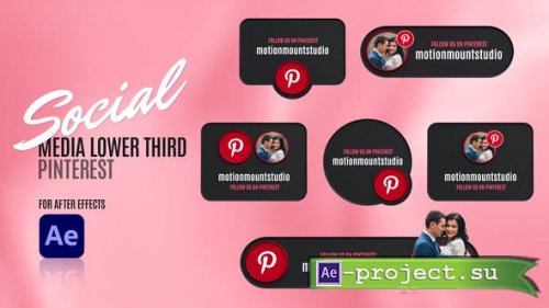 Videohive - Social Media Lower Thirds - Pinterest - 48801552 - Project for After Effects