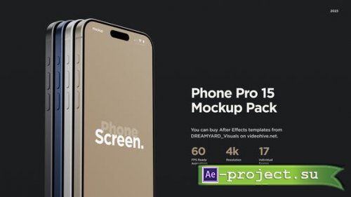 Videohive - Phone Pro15 Mockup Pack - 48777787 - Project for After Effects