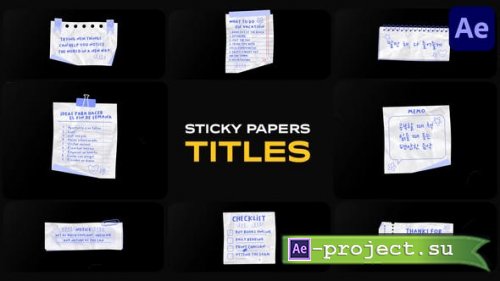 Videohive - Sticky Papers Titles for After Effects - 48823451 - Project for After Effects