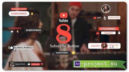 Videohive - Youtube Subscribe Buttons Pack - 48815669 - Project for After Effects