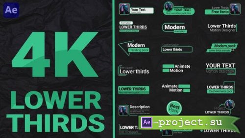 Videohive - Lower Thirds Pack 4K - 48808169 - Project for After Effects