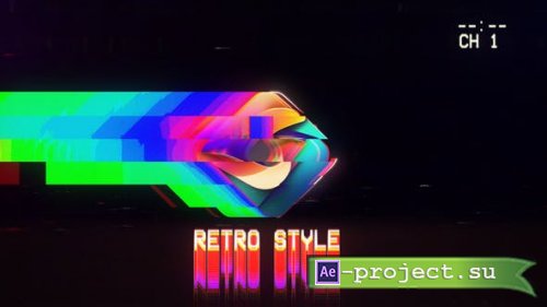 Videohive - Retro VHS Glitch Logo - 48823204 - Project for After Effects