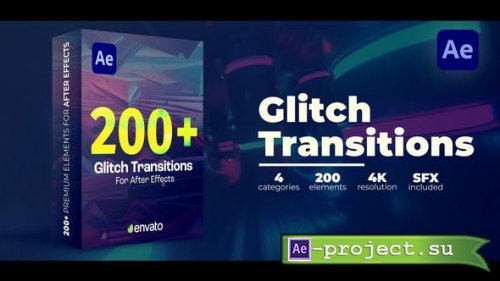 Videohive - Glitch Transitions - 48875751 - Project for After Effects